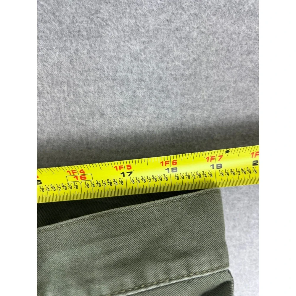 Polo Ralph Lauren Mens Olive‎ Green Cotton Twill Straight Leg Pants 37x31